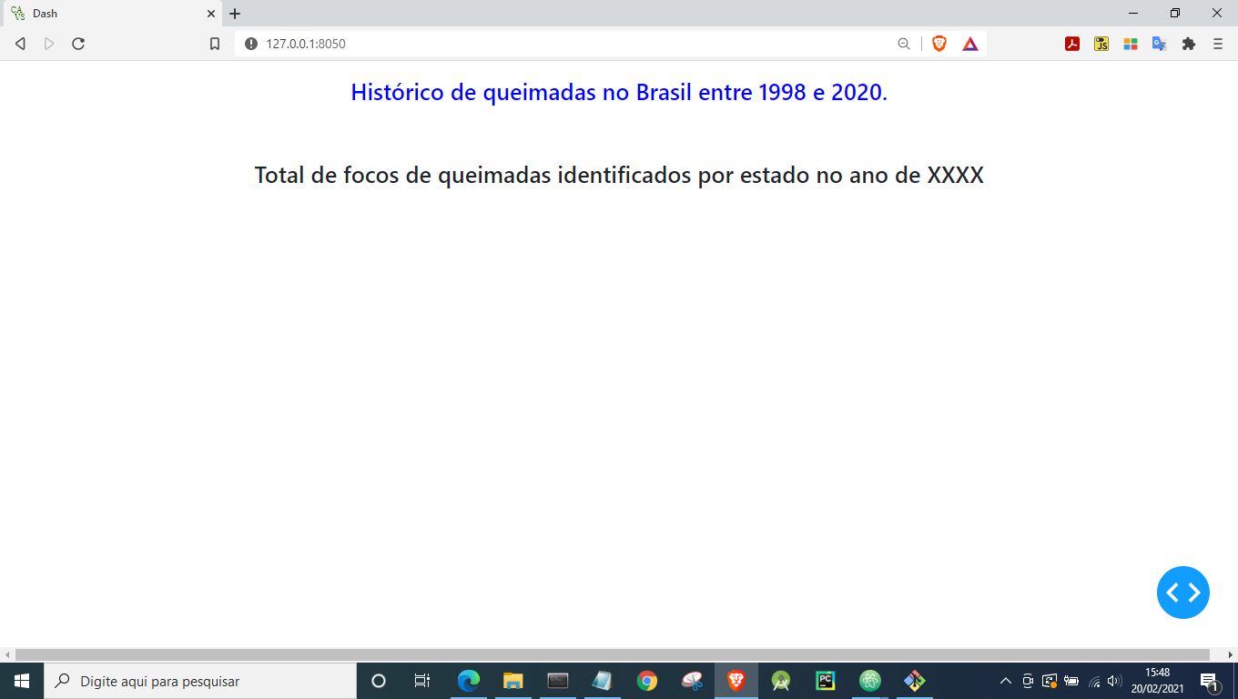 print do Dashboard com o título geral e o título para a primeira Div.